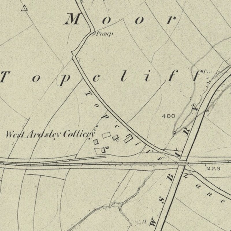 West Ardsley Oil Works, 6" OS map c.1848, courtesy National Library of Scotland