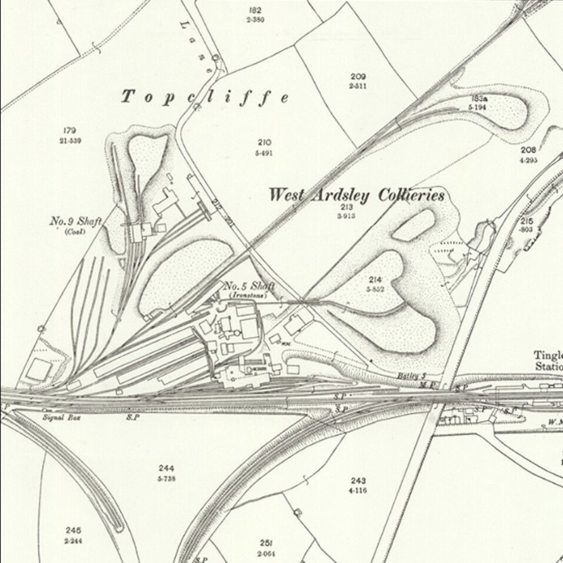 West Ardsley Oil Works, 25" OS map c.1892, courtesy National Library of Scotland