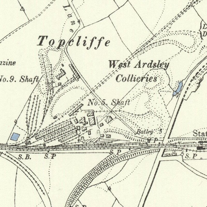 West Ardsley Oil Works, 6" OS map c.1894, courtesy National Library of Scotland