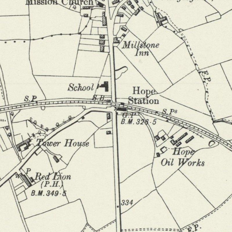 Hope Oil Works - 6" OS map c.1898, courtesy National Library of Scotland