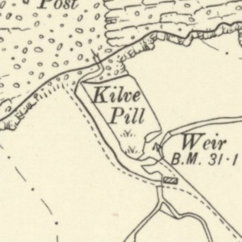 Kilve Oil Works, 6" OS map c.1904, courtesy National Library of Scotland