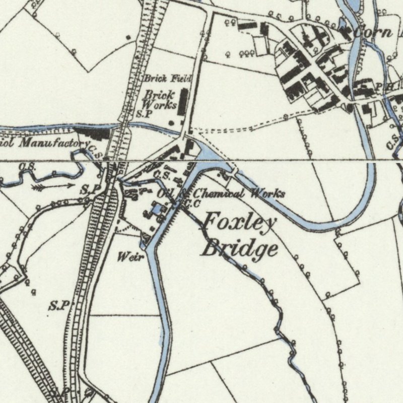 Milton Oil Works, 6" OS map c.1878, courtesy National Library of Scotland