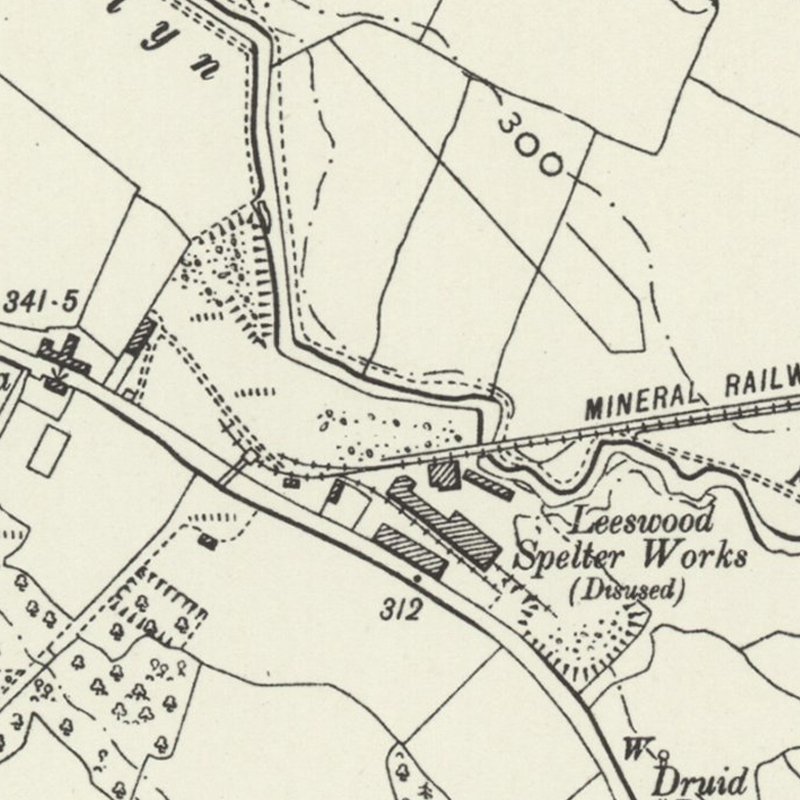 North Wales Coal Oil Works - 6" OS map c.1900, courtesy National Library of Scotland