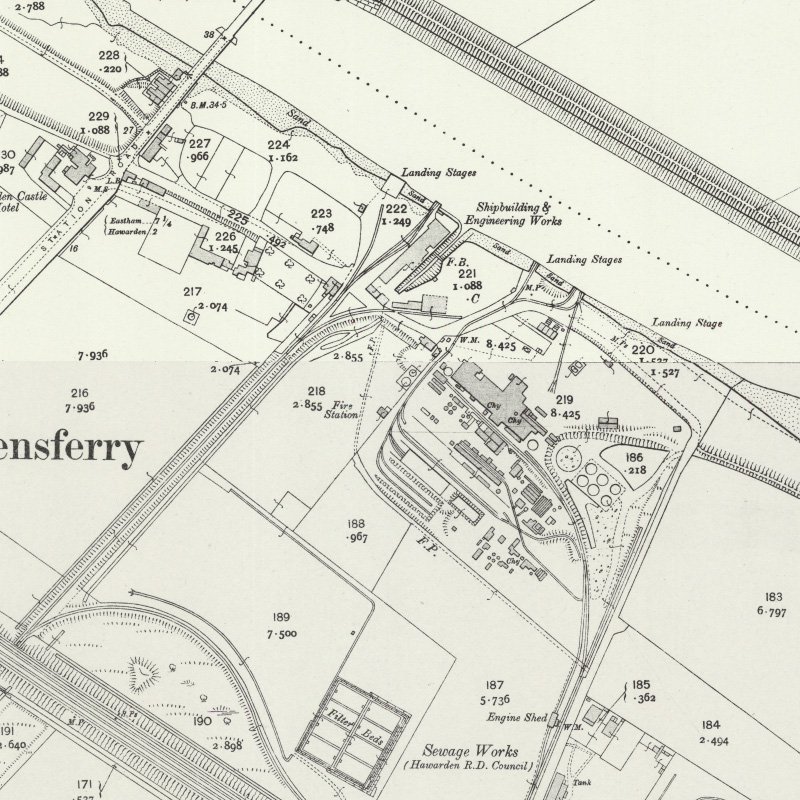 Queensferry Chemical Works - 6" OS map c.1911, courtesy National Library of Scotland