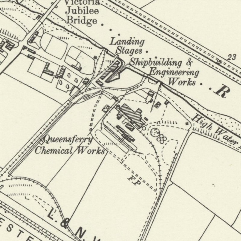 St. David's Oil Works - 6" OS map c.1898, courtesy National Library of Scotland