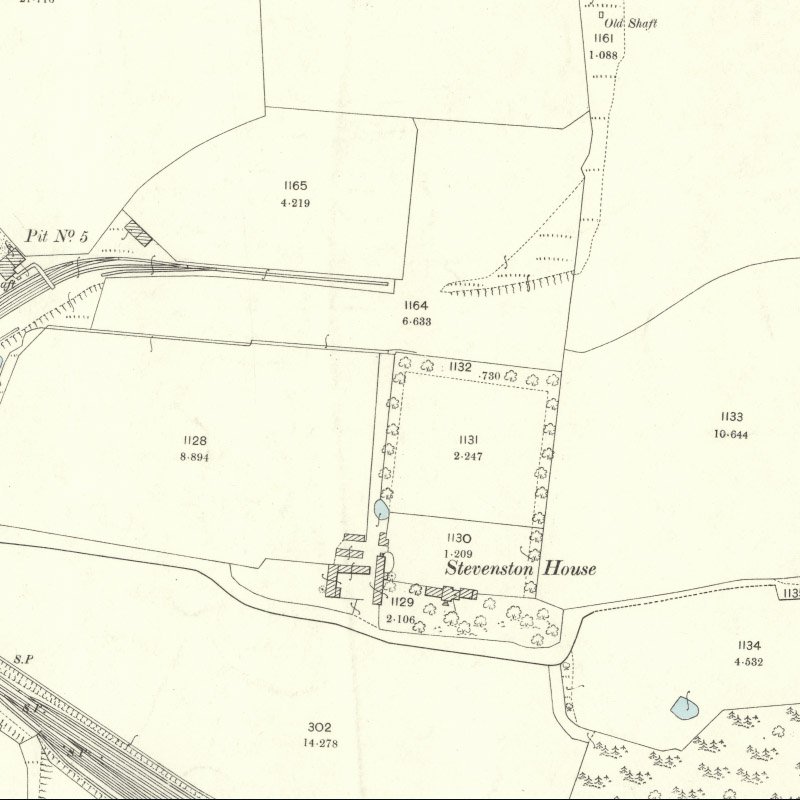 Woodhall Oil Works - 25" OS map c.1897, courtesy National Library of Scotland